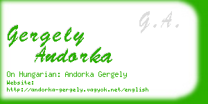 gergely andorka business card